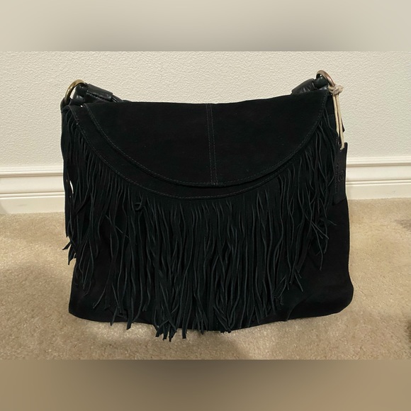 CZ Falconer Suede Fringe Shoulder Bag - Picture 1 of 9